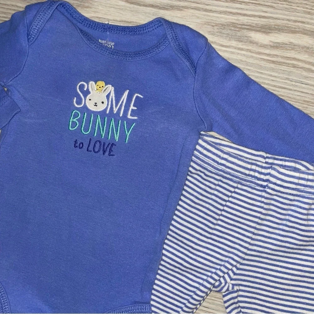Carter’s Baby Boys 2PC Outfit 3M “Some Bunny to Love” Onesie & Bunny Pants Set